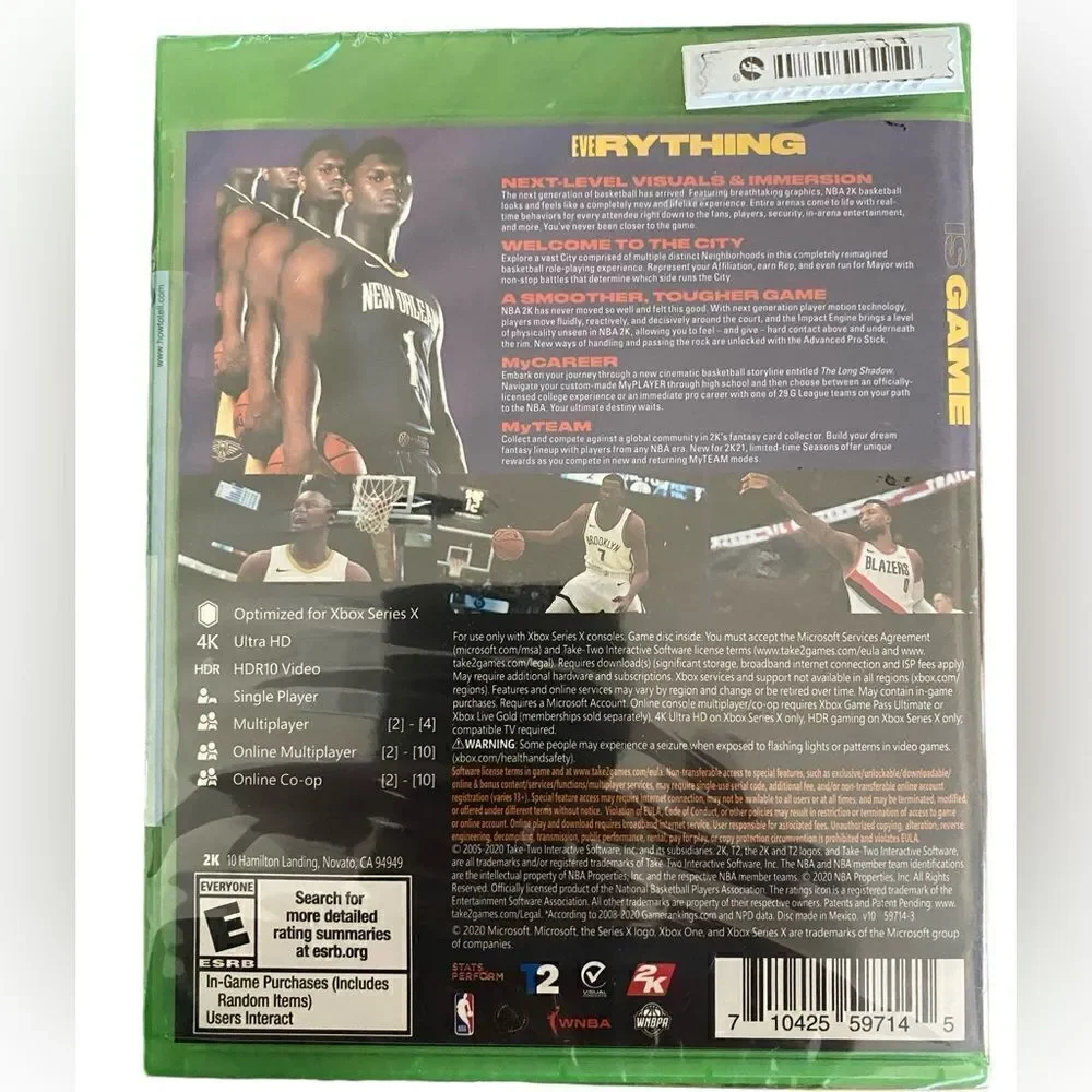NWT- XBox NBA 2K 21 Video Game
